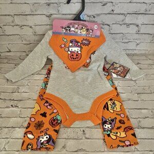 Hello Kitty And Friends Newborn Unisex Halloween 3 Piece Set Size 3/6 NWT